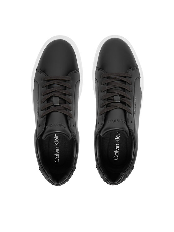 Calvin Klein Calvin Klein Sneakersy Chunky Cupsole Laceup Lth Bt Aop YW0YW02036 Czarny