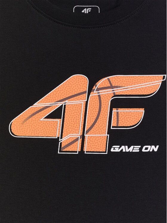 4F 4F T-Shirt 4FJRAW26TTSHM4347-20S Černá Regular Fit