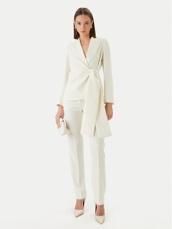 Marella Marella Sacou Meandro 2613041053 Écru Slim Fit
