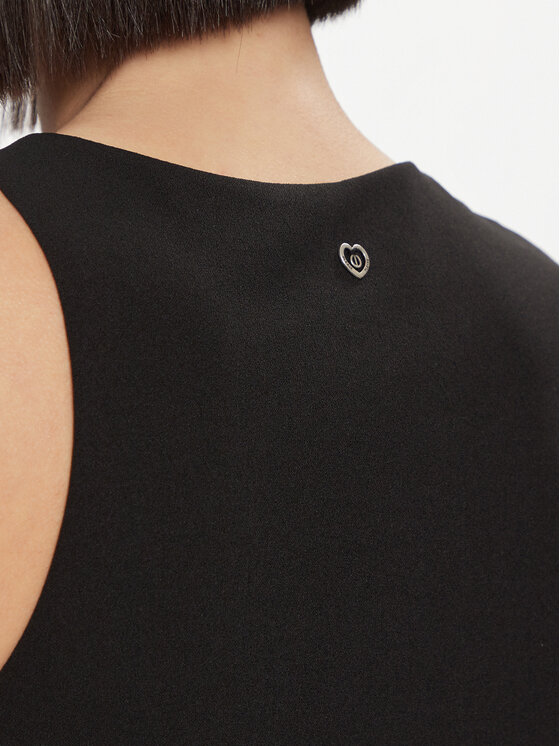 Please Please Φόρεμα κοκτέιλ A1YFCFR000 Μαύρο Slim Fit