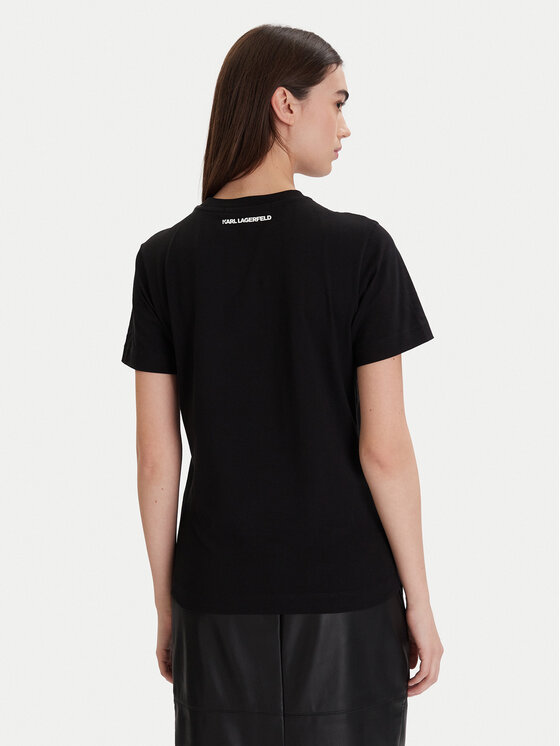 KARL LAGERFELD KARL LAGERFELD Tričko A1W17129 Čierna Regular Fit