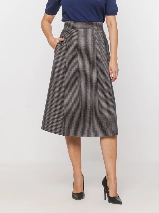 Willsoor Willsoor Spódnica midi 68192 Beżowy A-Line Fit