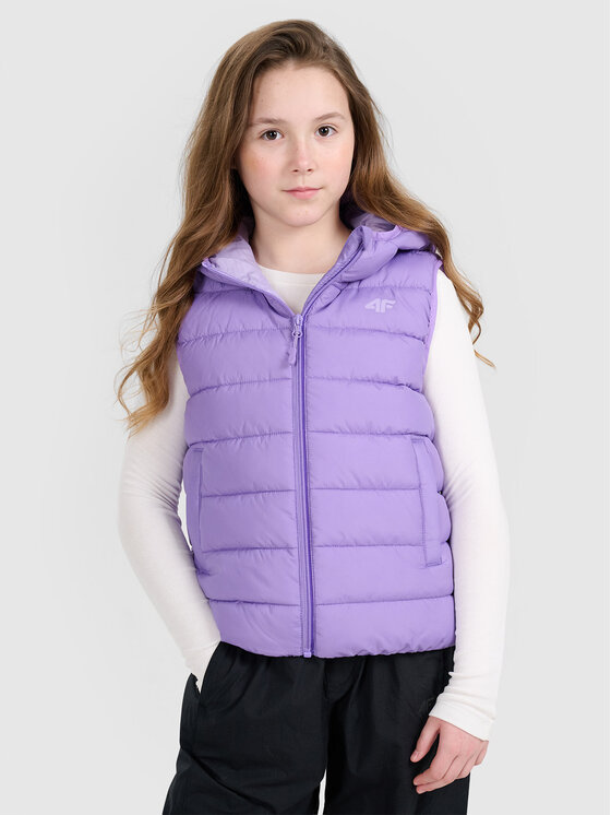4F 4F Kamizelka OUTERWEAR Fioletowy Regular Fit