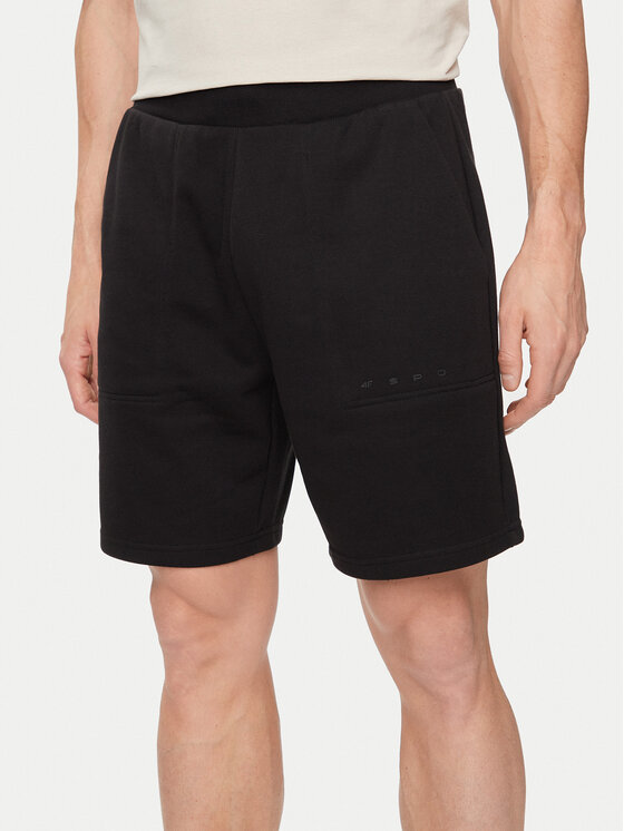 4F Športové kraťasy 4FWSS24TSHOM330 Čierna Regular Fit