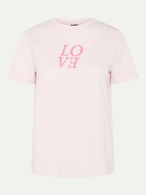 Pieces Pieces T-Shirt Skylar 17155376 Różowy Regular Fit