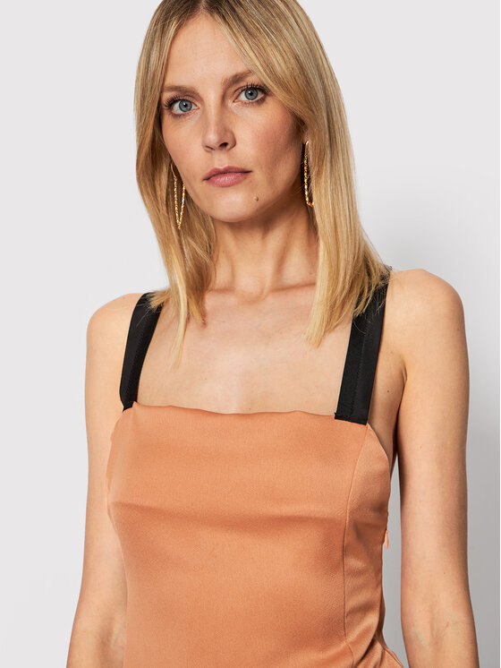 PINKO Pinko Sukienka koktajlowa Macadamia 1N13K6 A04E Pomarańczowy Regular Fit