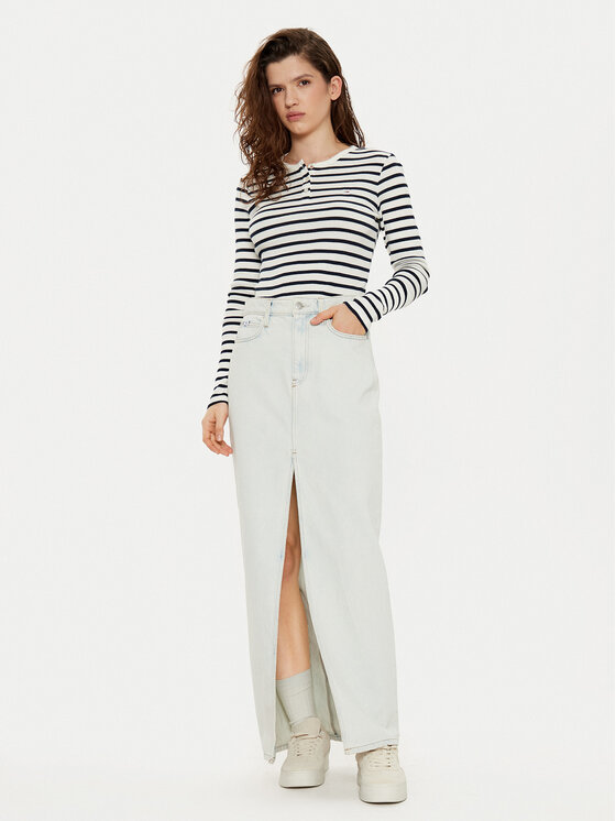 Tommy Jeans Tommy Jeans Majica DW0DW19501 Bijela Slim Fit