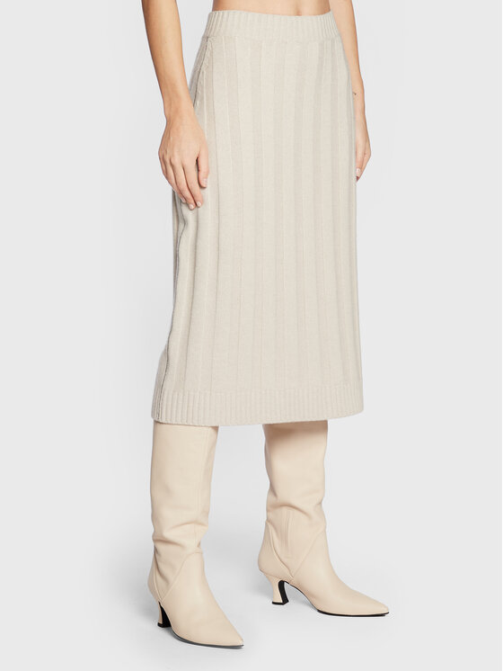 Fabiana Filippi Midi krilo GND222W401 Bež Regular Fit
