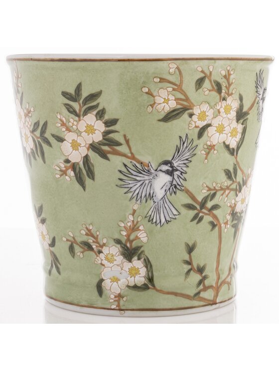 MIAhome MIAhome Kwietnik Osłonka porcelanowa PORSELEN-2 Zielony