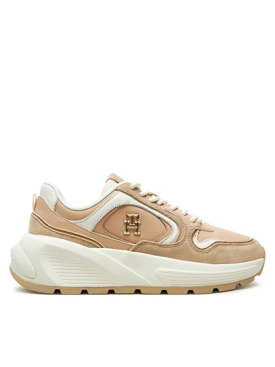 Sneakersy tommy hilfiger leather flatform sneaker fw0fw04089 white 100 on sale
