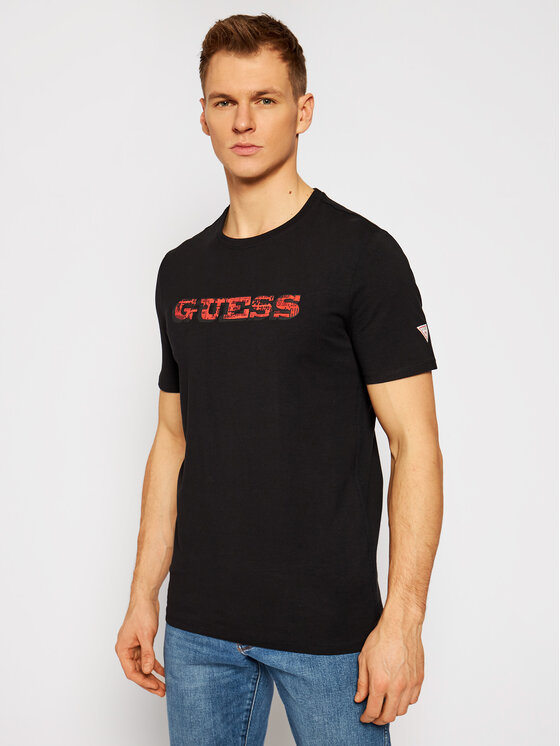 Guess Guess T-Shirt M1RI82 J1311 Czarny Slim Fit