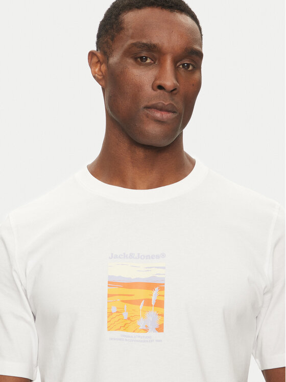 Jack & Jones Jack & Jones T-Shirt Split Graphic 12273000 Biały Regular Fit