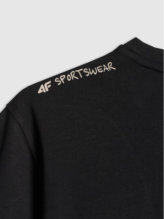 4F 4F T-Shirt 4FRSS26TTSHM3814-20S Czarny Regular Fit