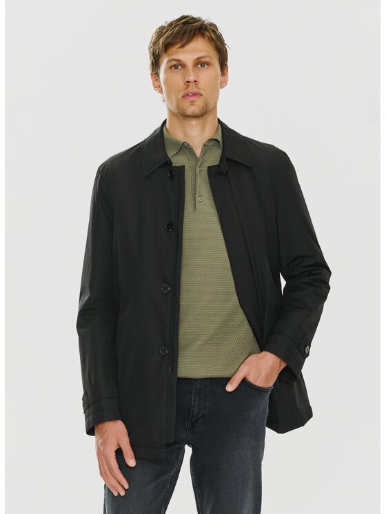 Pako Lorente Pako Lorente Płaszcz przejściowy P23WF-7X-010 Czarny Classic Fit