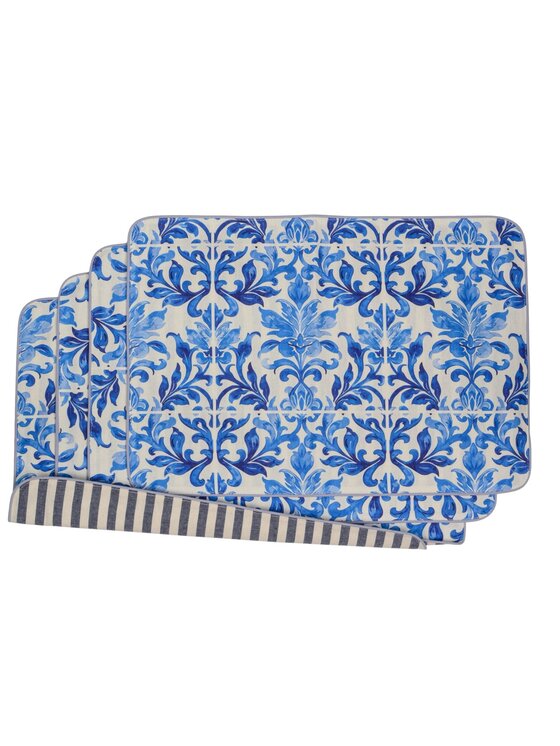 Roseberry Home Roseberry Home Podkładka na stół dwustronne Majolica Blue & Dandy Blue Niebieski