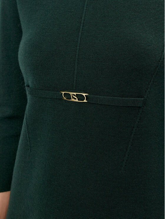 Luisa Spagnoli Luisa Spagnoli Kootud kleit Marinella 58486 Roheline Regular Fit
