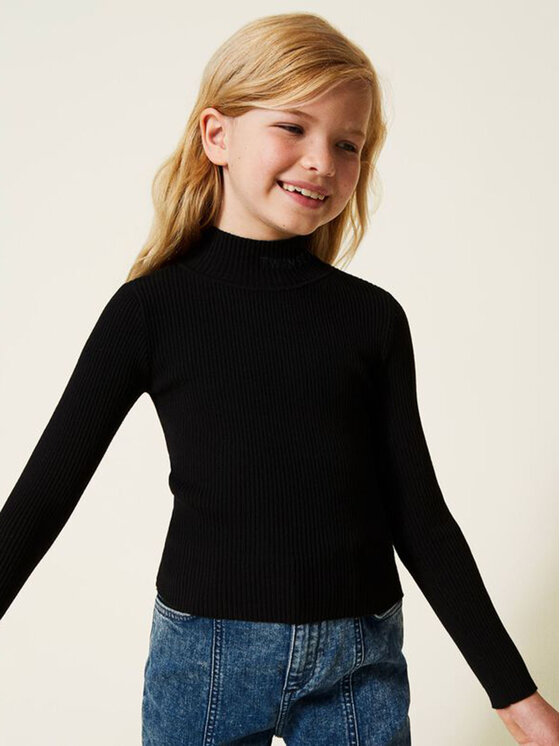 TWINSET TWINSET Sweter 222GJ3093 Czarny Regular Fit