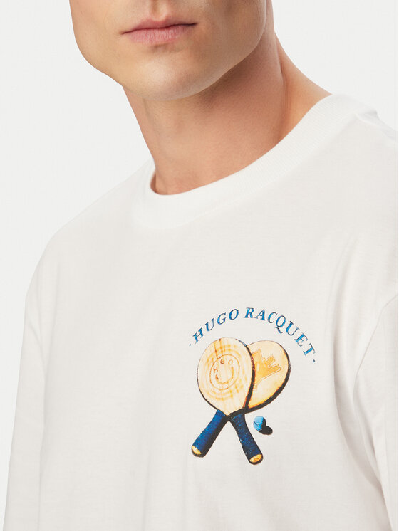 HUGO HUGO T-Shirt Nulaxo 50560093 Kremowy Regular Fit