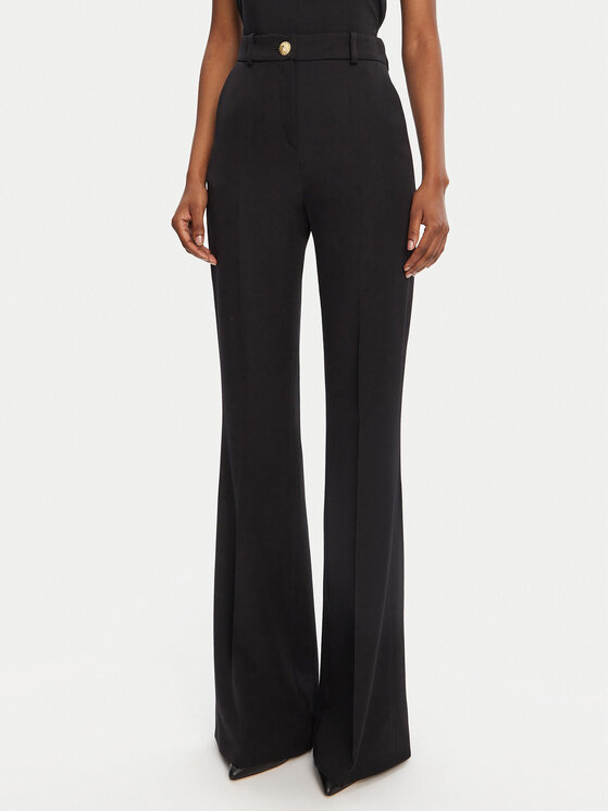 Balmain Balmain Штани з тканини DF1PO104WC09 Чорний Regular Fit