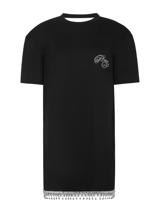 PHILIPP PLEIN PHILIPP PLEIN Sukienka codzienna 27345 Czarny Over Fit