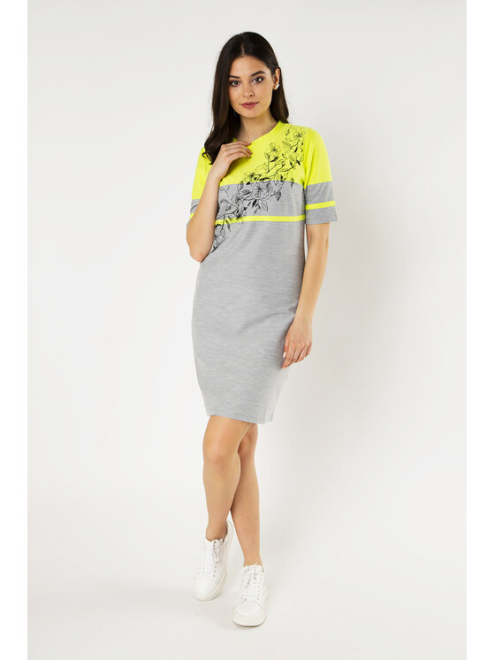 QUIOSQUE QUIOSQUE Každodenné šaty LIME FLOW DRESS Sivá Regular Fit