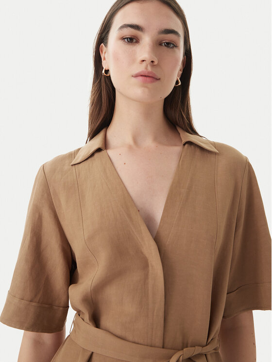 Marella Marella Srajčna obleka Detto 2615221082 Rjava Regular Fit