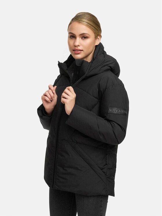 Navahoo Navahoo Kurtka zimowa Pastellzauber Czarny Regular Fit