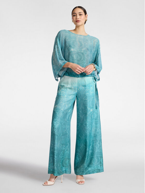 Elena Mirò Elena Mirò Blusa 2220E200342N001 Turchese Regular Fit