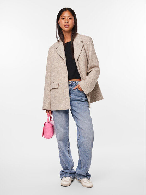 Pieces Pieces Marškinėliai Sara 17146319 Juoda Oversize