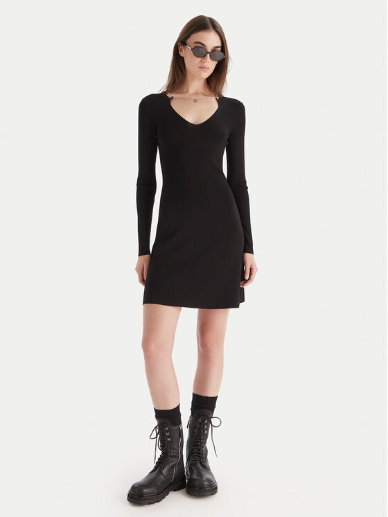 HUGO HUGO Трикотажна сукня Sibery 50548244 Чорний Slim Fit