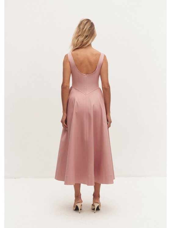 Le Collet Le Collet Sukienka koktajlowa VEZIA Różowy Extra Slim Fit