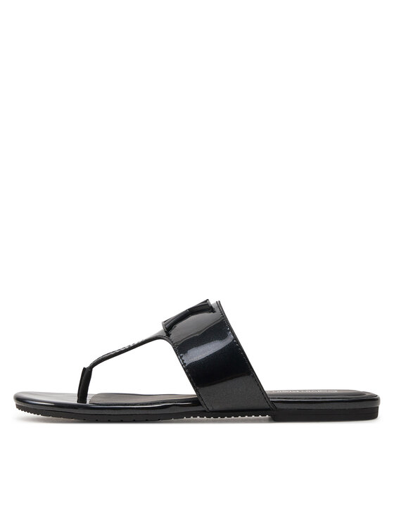 Calvin Klein Jeans Calvin Klein Jeans Zehentrenner Flat Sandal Slide Toepost Mg Met YW0YW01342 Schwarz