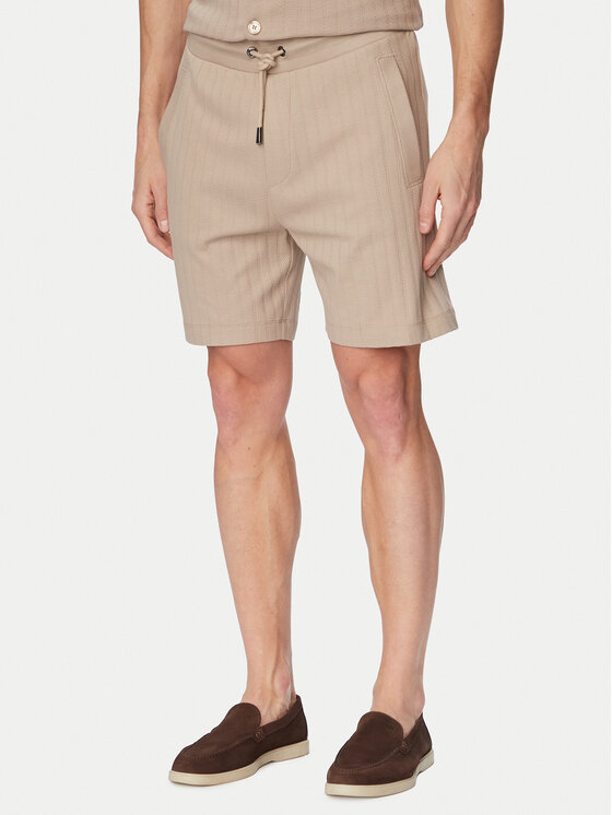 JOOP! JOOP! Kratke hlače iz tkanine Juanito 30104273 Rjava Regular Fit