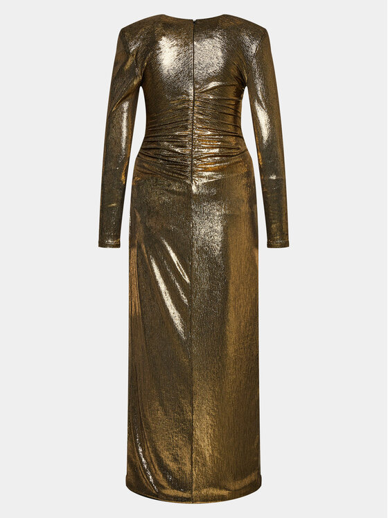 Nissa Nissa Вечірня сукня RS14413 Золотий Slim Fit