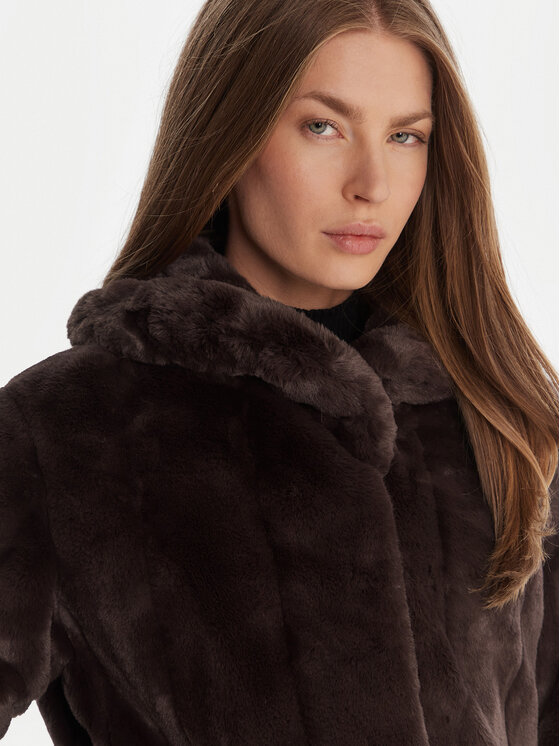 Guess Guess Pelzmantel W0BL0N WDCH0 Braun Regular Fit