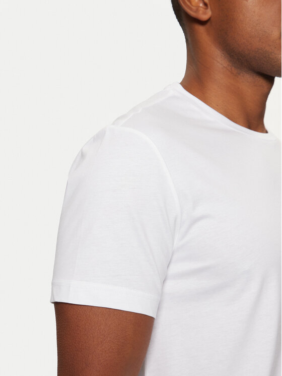 Calvin Klein Calvin Klein T-Shirt Smooth Cotton T-Shirt K10K112229 Biały Regular Fit