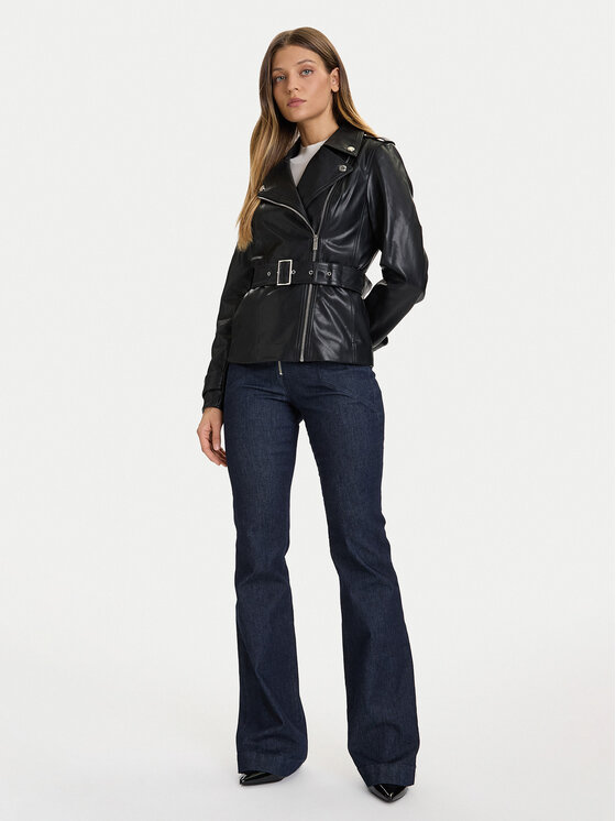 Morgan Morgan Giacca in similpelle 252-GPIL Nero Regular Fit