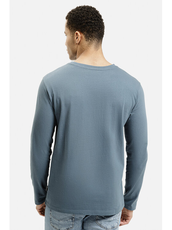 Cross Jeans Cross Jeans Longsleeve 16034-462 Niebieski Regular Fit