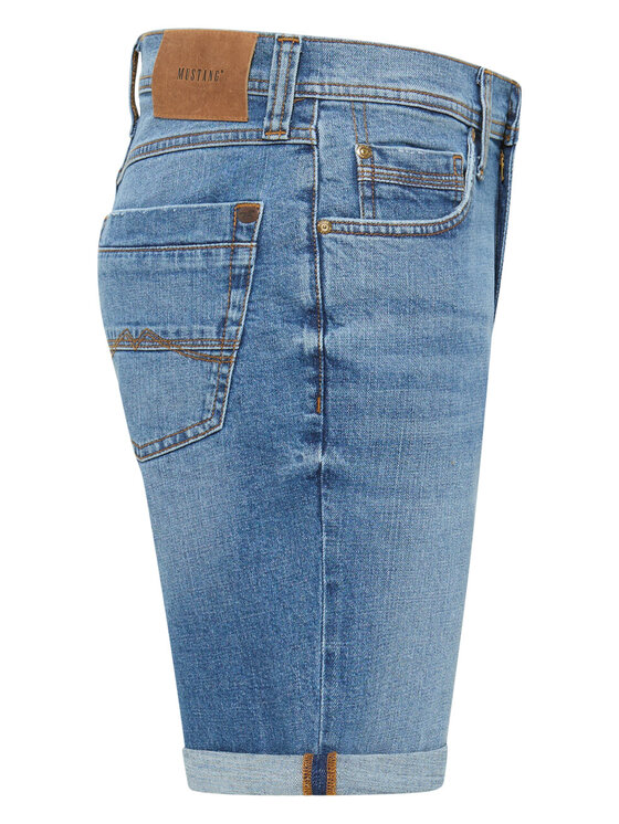 Mustang Mustang Pantaloncini di jeans WASHINGTON SHORTS Blu Straight Fit