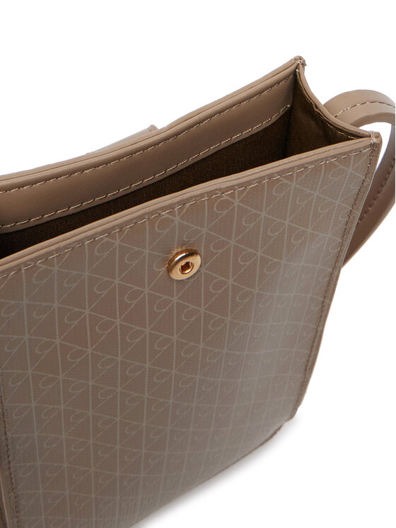 Calvin Klein Calvin Klein Torebka na telefon Emblem Aop Phone Crossbody LV04F1115G Brązowy