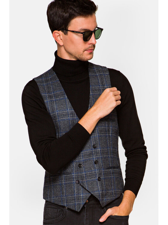 Lancerto Lancerto Kamizelka Nakamura Szary Regular Fit