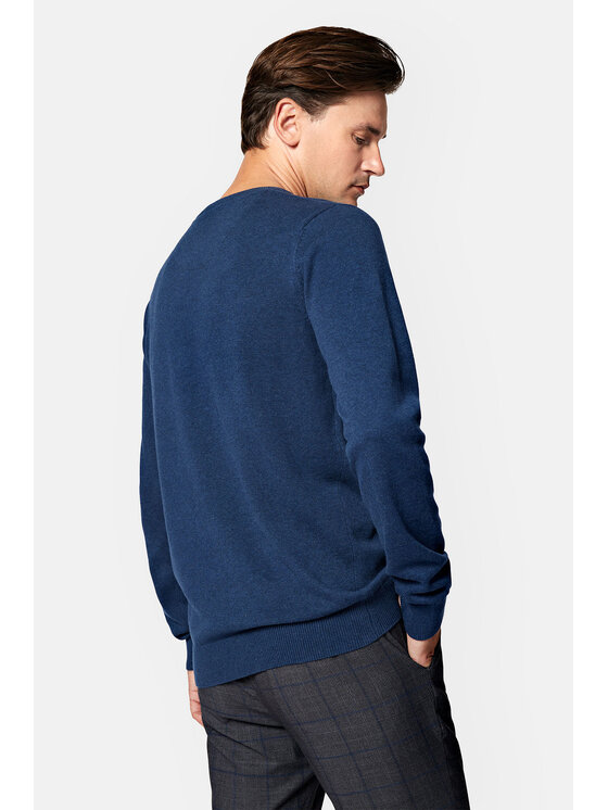 Lancerto Lancerto Sweter Morey SW073223000019 Granatowy Regular Fit