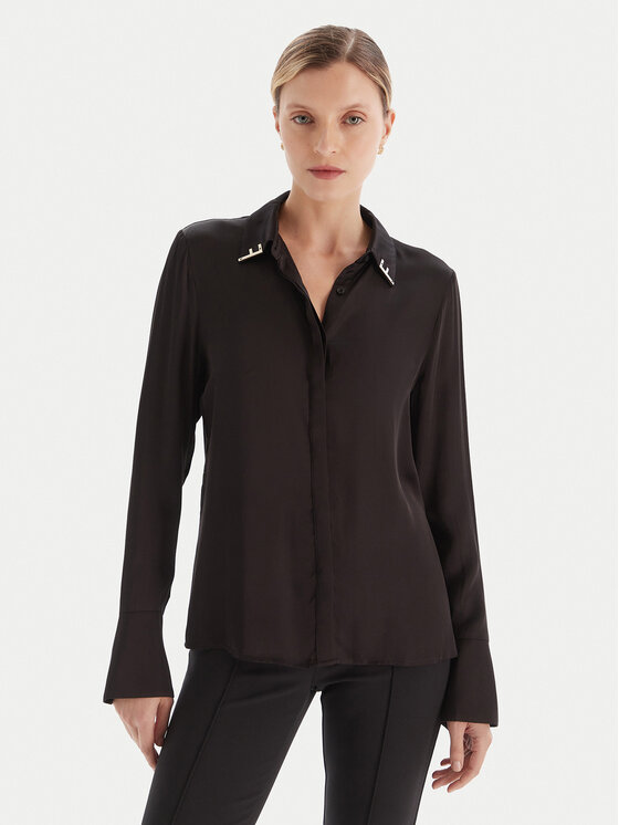 Fracomina Fracomina Camicia FS25WT6010W65101 Nero Regular Fit