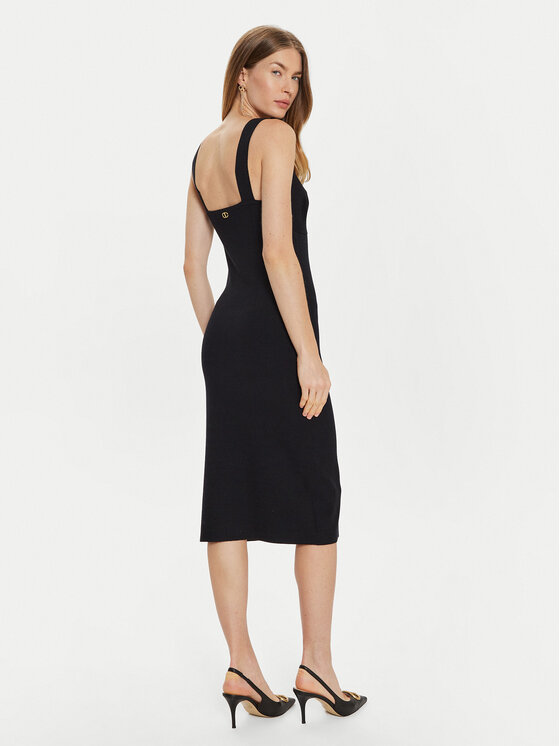 TWINSET TWINSET Koktejlové šaty 242TP3181 Čierna Slim Fit