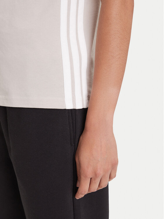 adidas adidas T-Shirt Essentials 3-Stripes JE1237 Beżowy Regular Fit