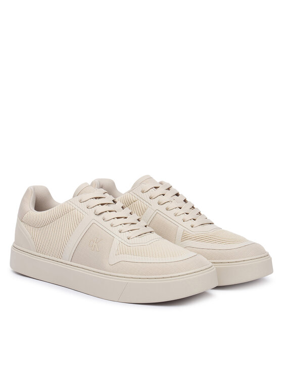 Calvin Klein Calvin Klein Сникърси Classic Cups Laceup Knit HM0HM02130 Бежов