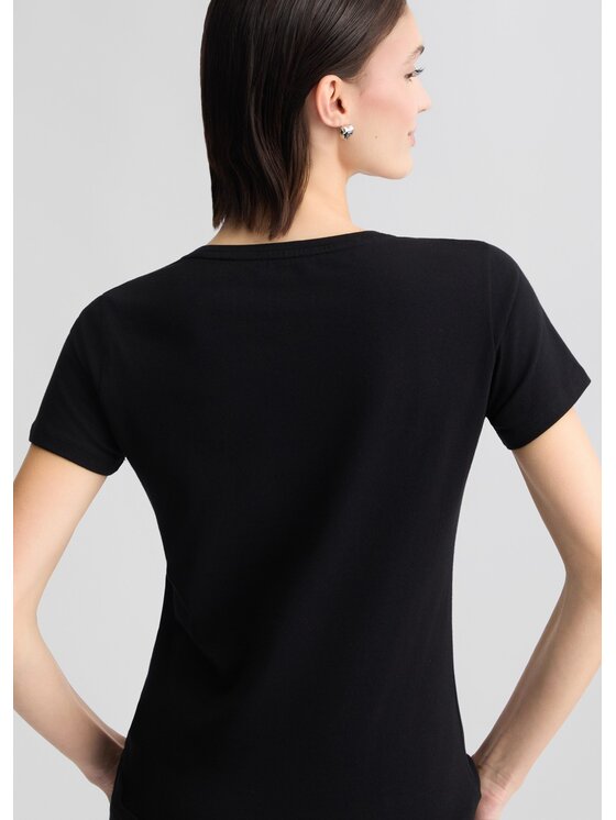 Liu Jo Liu Jo T-Shirt TA5214JS003W9415 Czarny Regular Fit