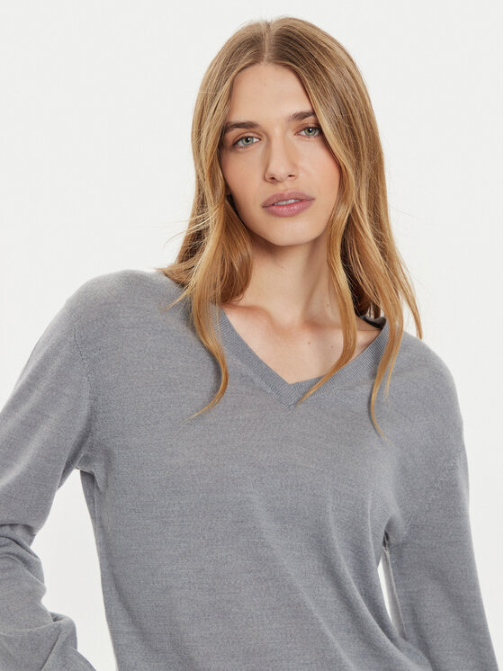 United Colors Of Benetton United Colors Of Benetton Пуловер 11AHD401L Сив Regular Fit