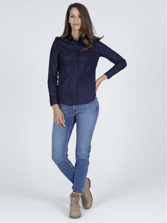 Cross Jeans Cross Jeans Jeansy N 432-022 Niebieski Mom Fit