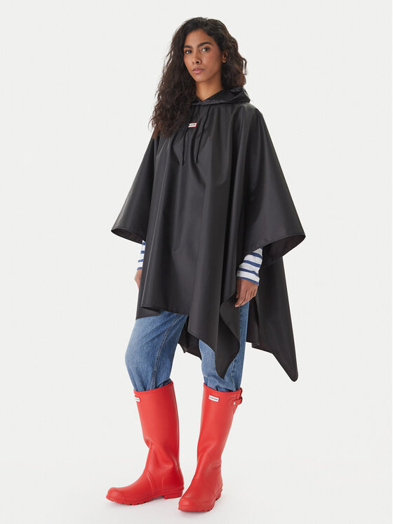 Hunter Hunter Пончо HARU0007261 Черен Regular Fit